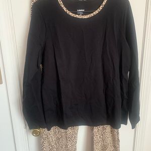 Lands End Cheetah Pajamas MP